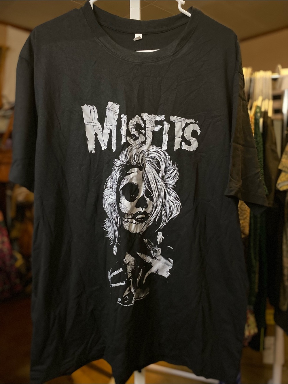 Kids Black Graphic Tee - Skull Portrait